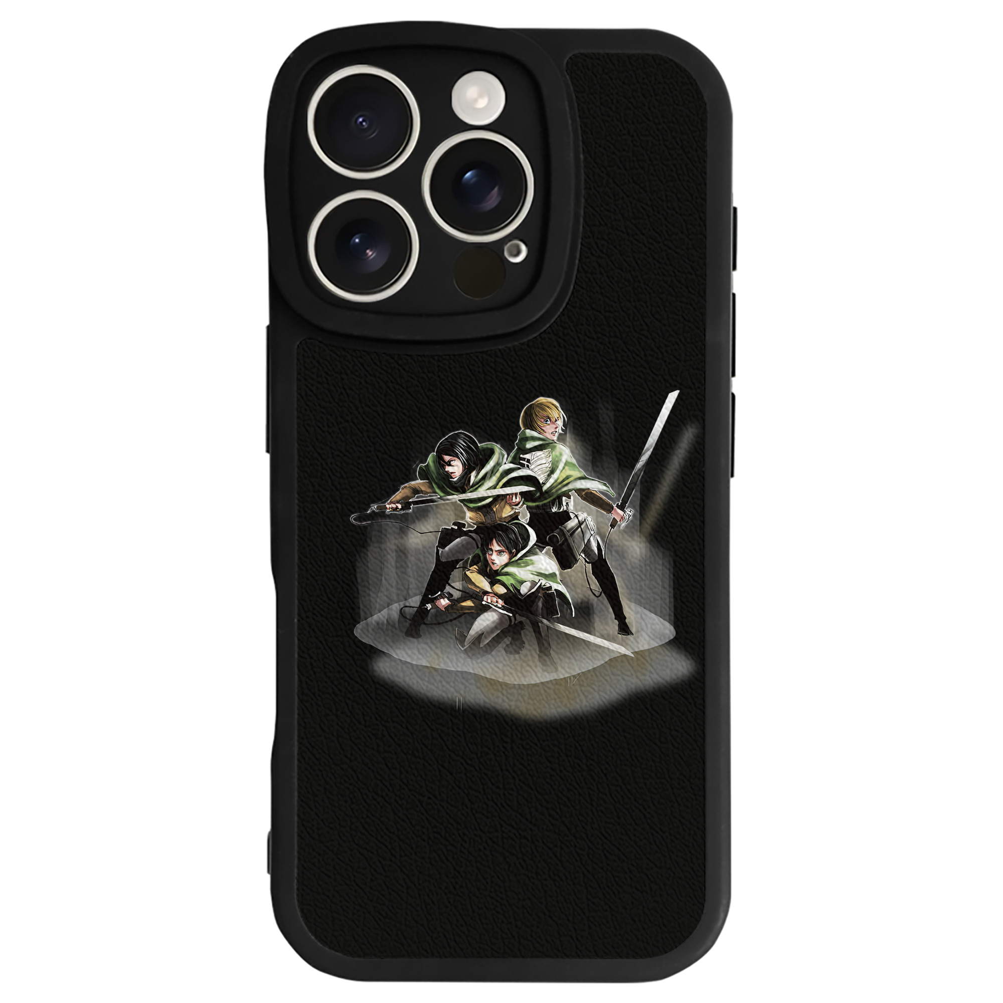 （画像用） 進撃の巨人 Attack on Titan 【iPhone 16シリーズ対応】シリコンスマホケース（レザー調） 材質：シリコン